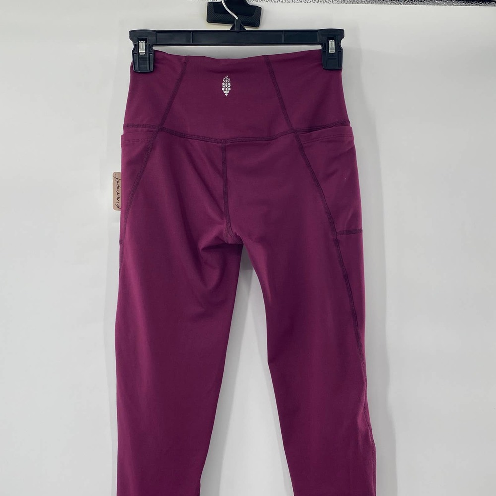 Free People Movement High-Rise Ankle Solid Plie All Day Legging Purple Sz XS NWT - Picture 7 of 13